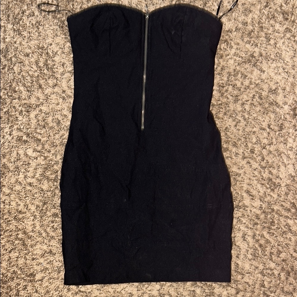 Forever 21 Black Strapless Bodycon Dress